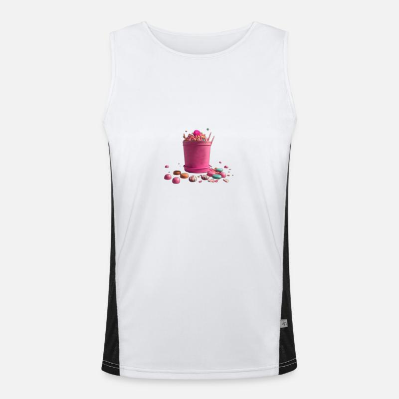 Candy-Eis Funktionelles Kontrast-Tank Top für Männer 