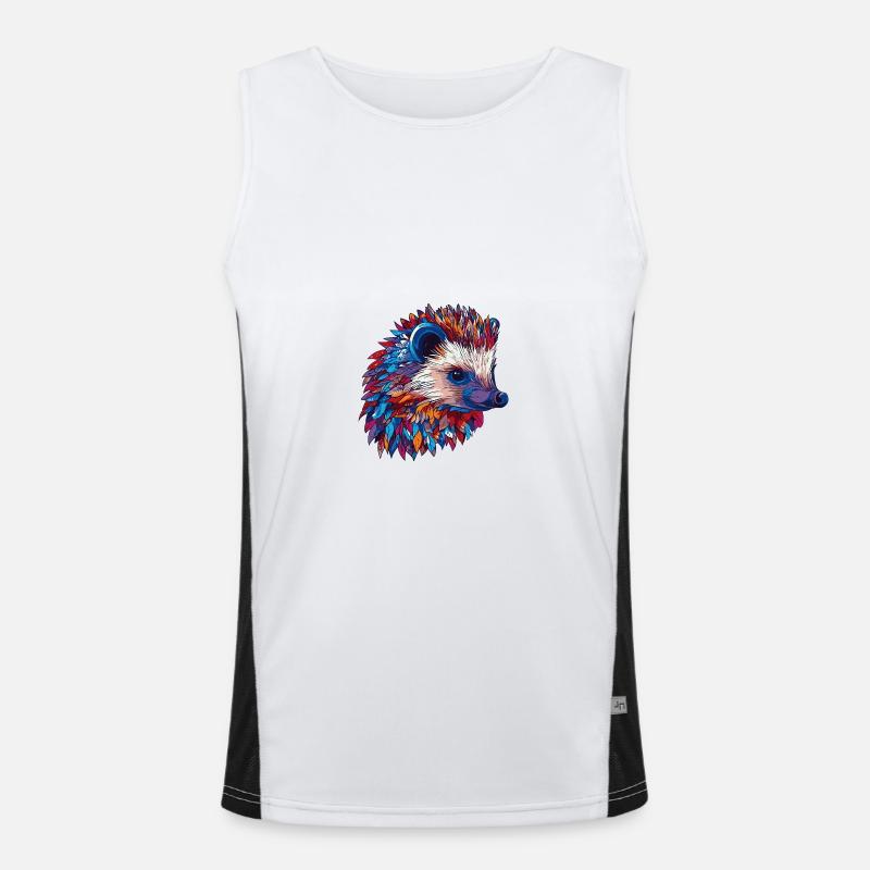 Igel Bunt Funktionelles Kontrast-Tank Top für Männer 