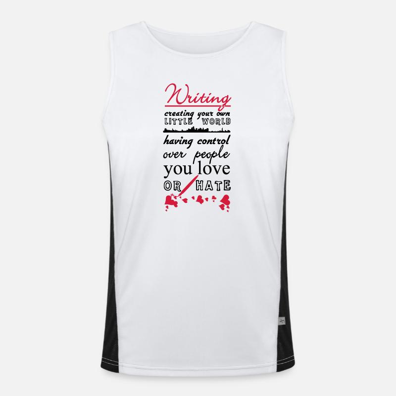 Writing Men's Functional Contrast Tank Top 