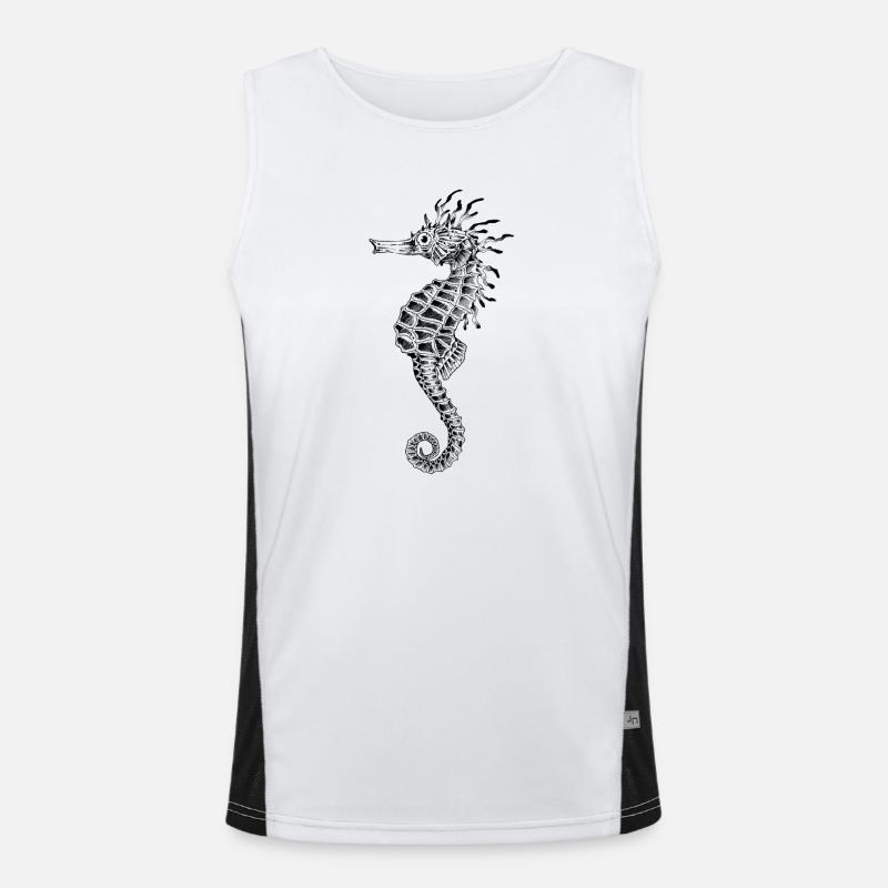 Seepferdchen Funktionelles Kontrast-Tank Top für Männer 