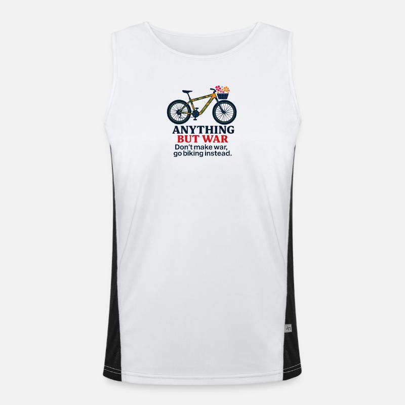 Anything But War - Go Biking Instead Funktionelles Kontrast-Tank Top für Männer 