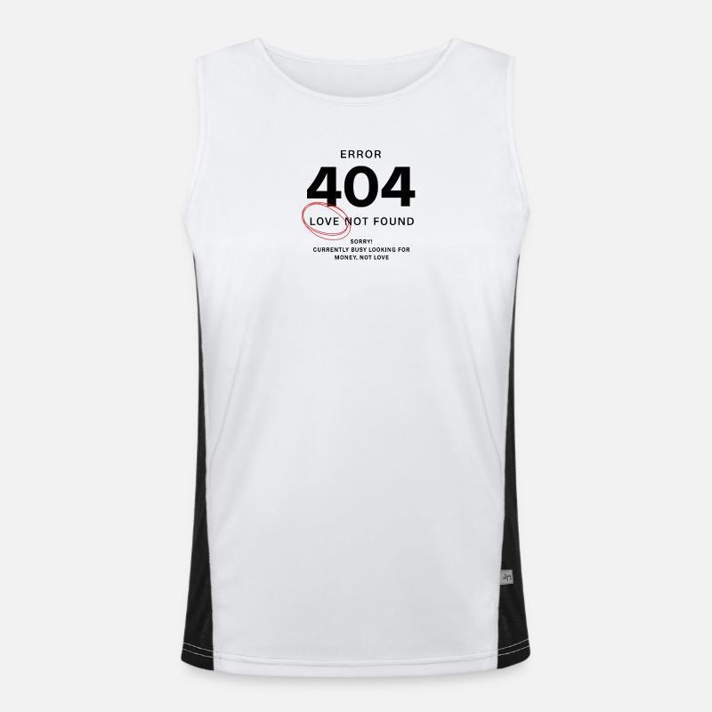 Love Not Found – Error 404 Funktionelles Kontrast-Tank Top für Männer 