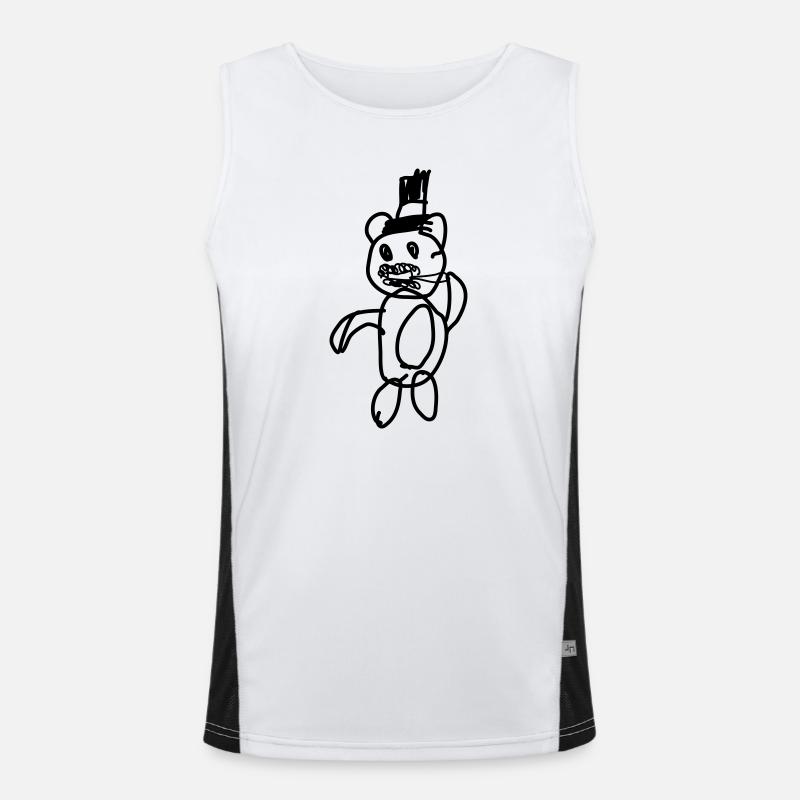 Toothbrush Teddy Funktionelles Kontrast-Tank Top für Männer 
