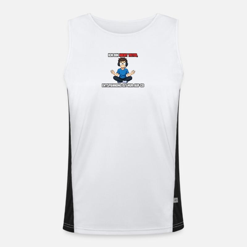 Nicht Tilted Gamer Spruch Design Funktionelles Kontrast-Tank Top für Männer 