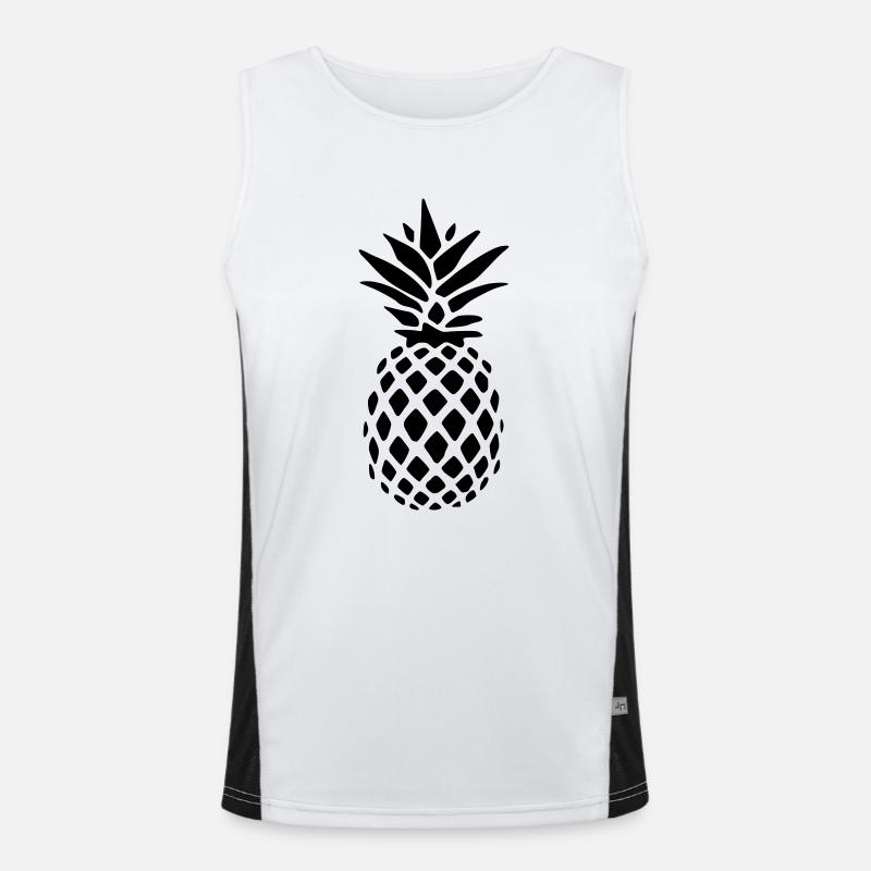 Ananas Funktionelles Kontrast-Tank Top für Männer 