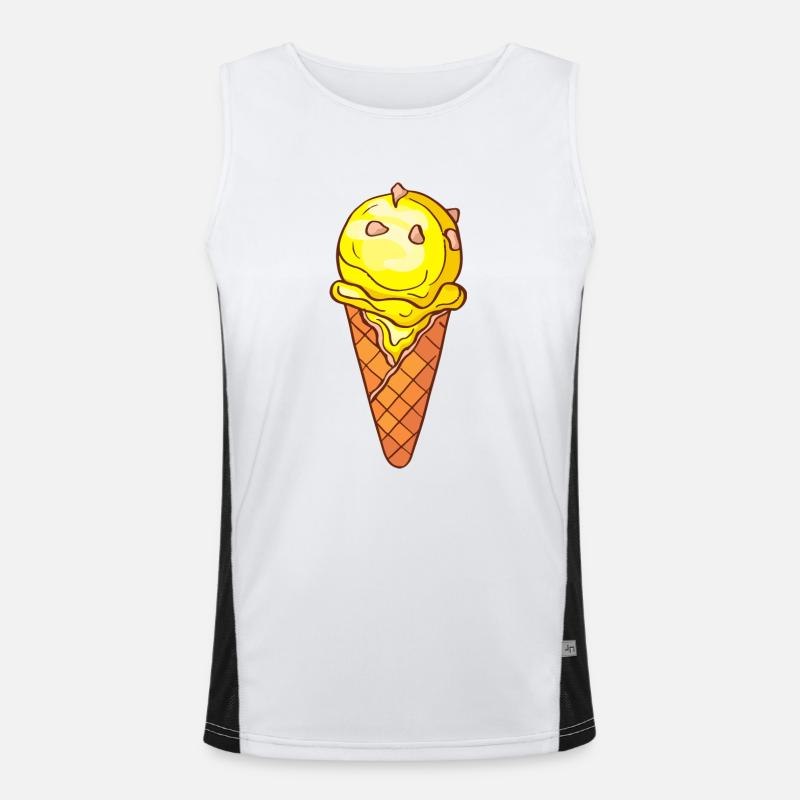 Eis Speiseeis Eiskrem Eiscreme Kugeleis Eisbecher Funktionelles Kontrast-Tank Top für Männer 