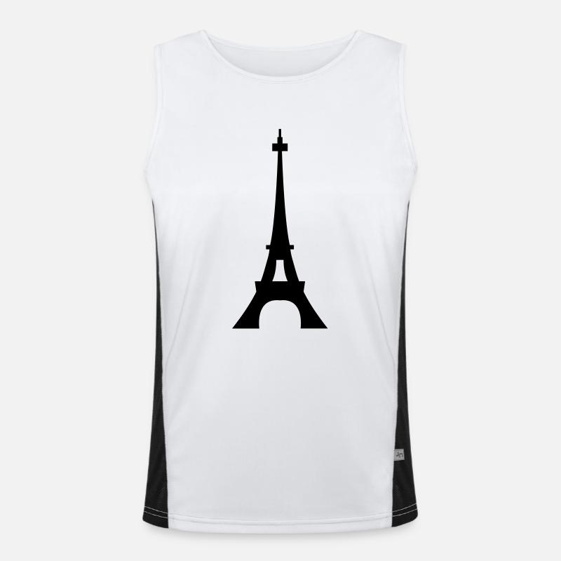 Eiffeltoren / Eiffeltower / Tour Eiffel - Men's Functional Contrast Tank Top  - white/black