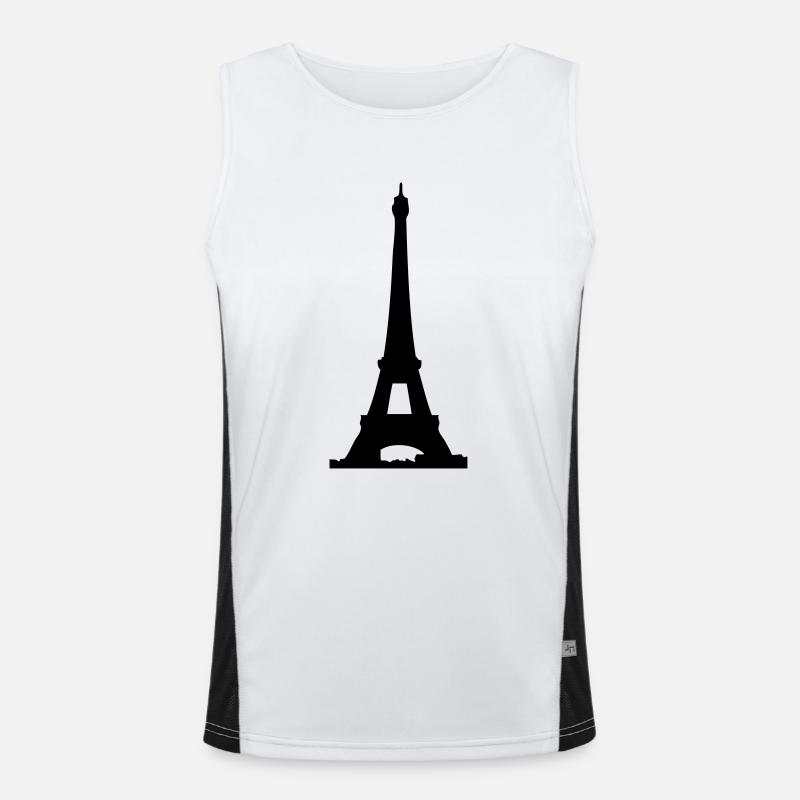 eiffelturm Funktionelles Kontrast-Tank Top für Männer 