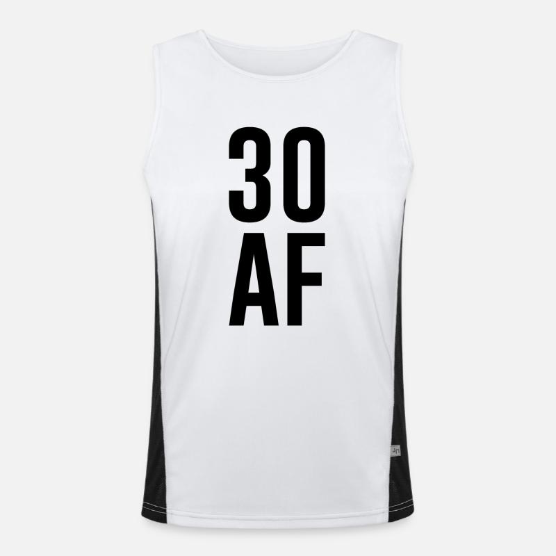 30. Geburtstag Geschenkidee Spruch Funktionelles Kontrast-Tank Top für Männer 