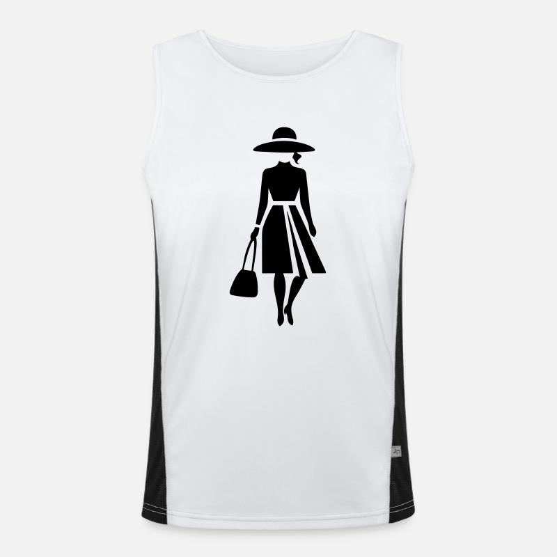A classy lady's style Men's Functional Contrast Tank Top 