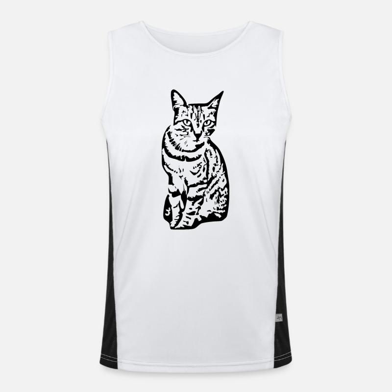 Chat Tigre Chat Chat Chat Chemise Cadeau Débardeur respirant contrasté Homme 