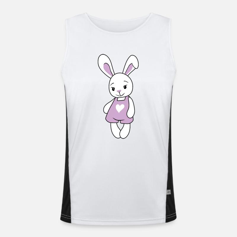 Lapin mignon de dessin animé Débardeur respirant contrasté Homme 