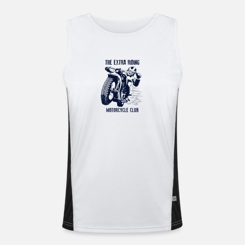 The extra riding - Men's Functional Contrast Tank Top  - white/black