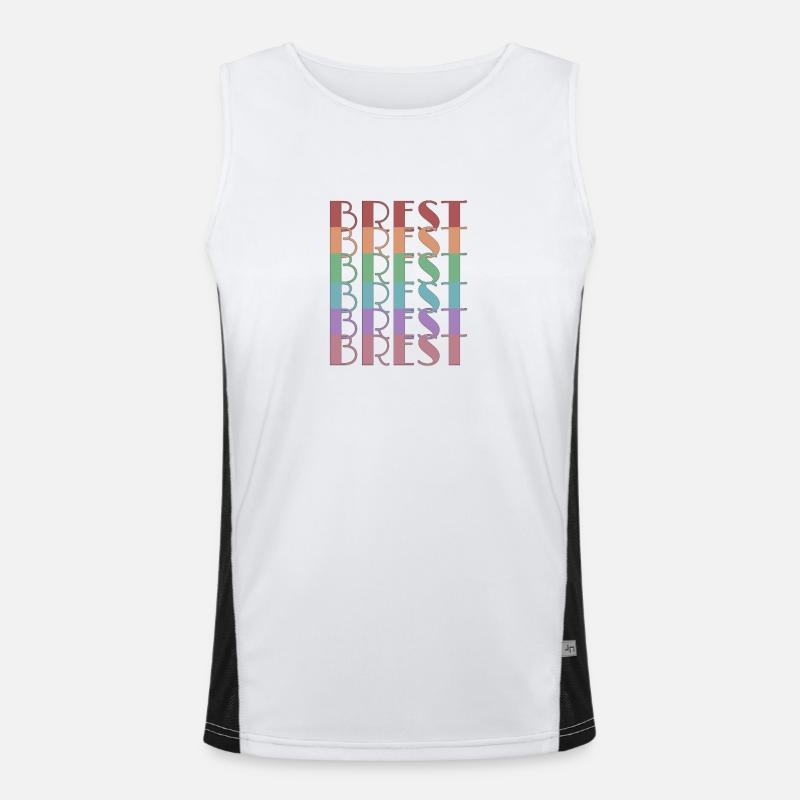 BREST Funktionelles Kontrast-Tank Top für Männer 
