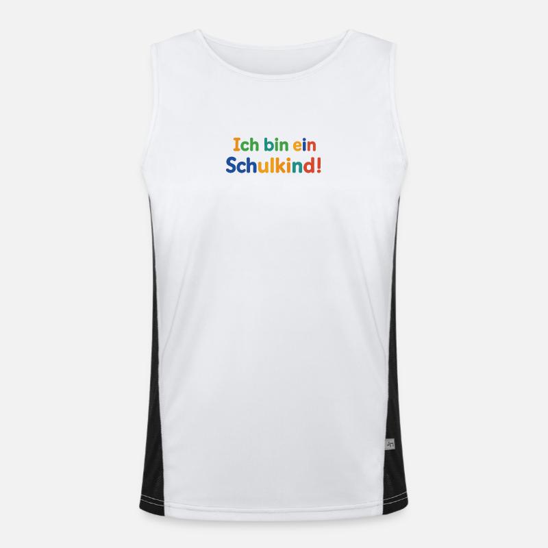 Ich bin ein Schulkind!  Funktionelles Kontrast-Tank Top für Männer 