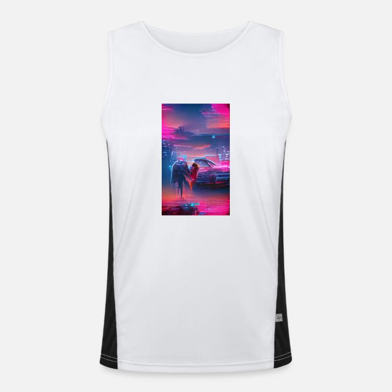 City Love Funktionelles Kontrast-Tank Top für Männer 