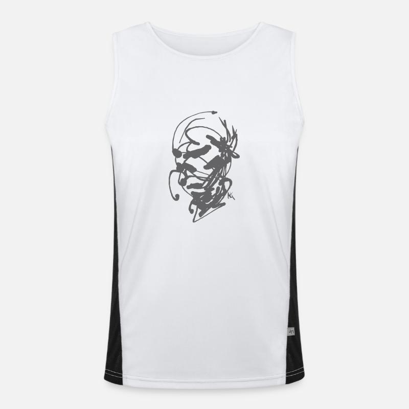Samurai Abstrakt Funktionelles Kontrast-Tank Top für Männer 