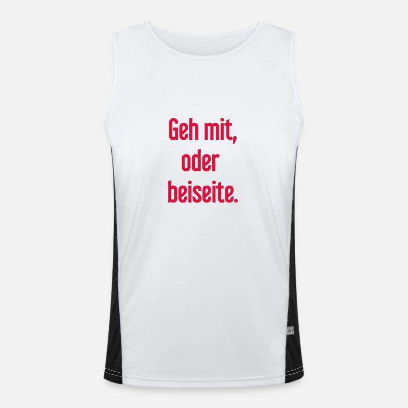 Geh mit oder beiseite Funktionelles Kontrast-Tank Top für Männer 