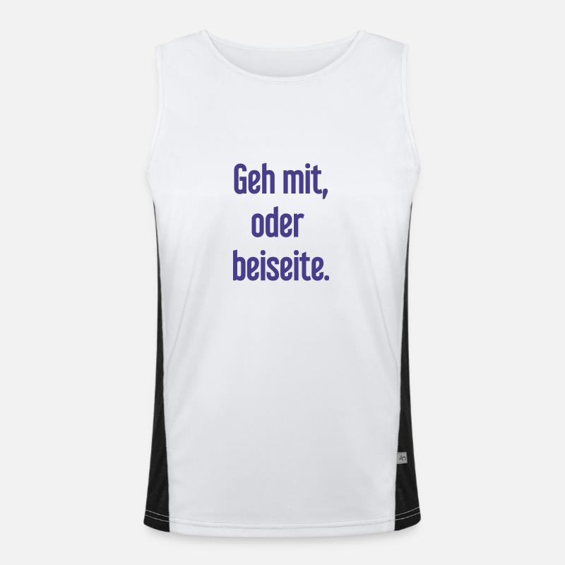 Geh mit oder beiseite Funktionelles Kontrast-Tank Top für Männer 
