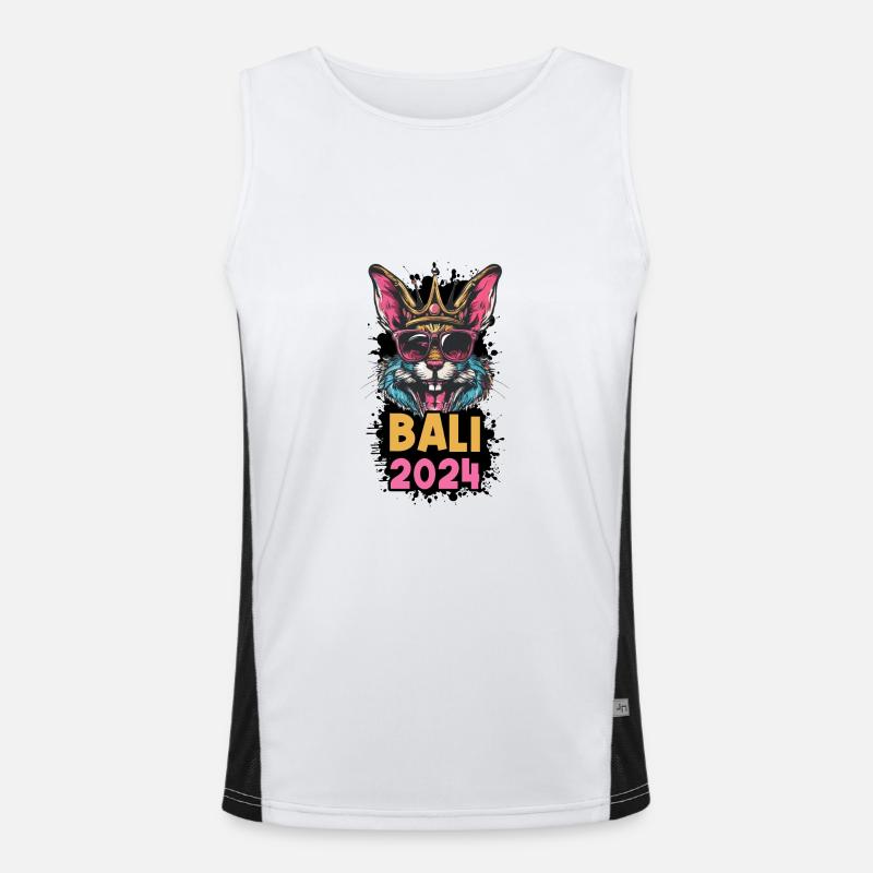 Bali 2024 Hase Funktionelles Kontrast-Tank Top für Männer 