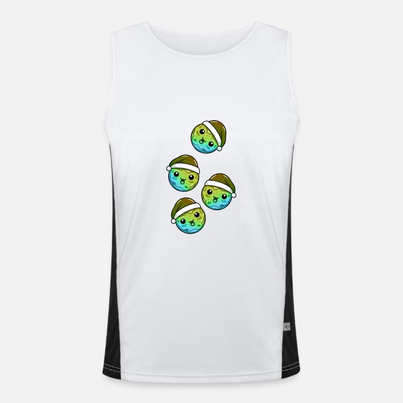 Biscuits Bande dessinée de Noël Débardeur respirant contrasté Homme 