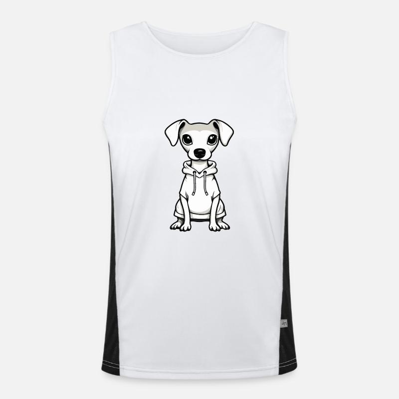 Whippet Dog Funny Men's Functional Contrast Tank Top 