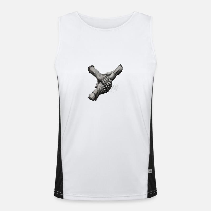Holding hands Men's Functional Contrast Tank Top 