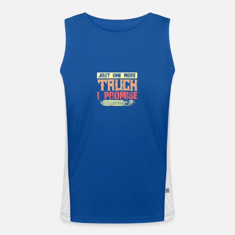 Trucker Cool Saying Men's Functional Contrast Tank Top 