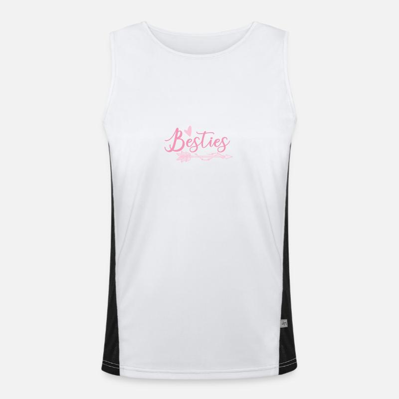 besties beste freunde Funktionelles Kontrast-Tank Top für Männer 