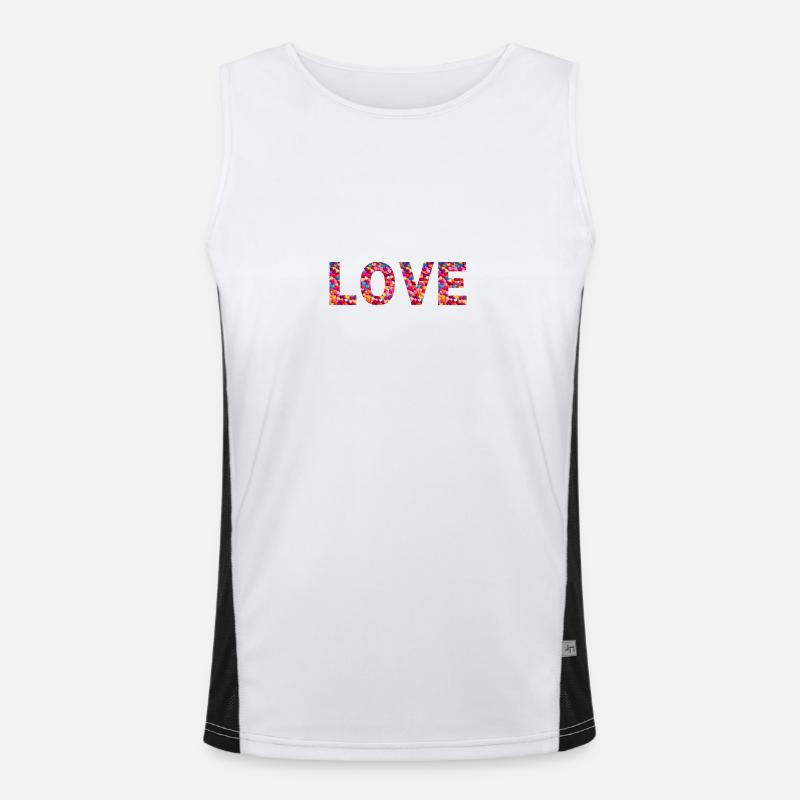 Herzliche Typografie Funktionelles Kontrast-Tank Top für Männer 