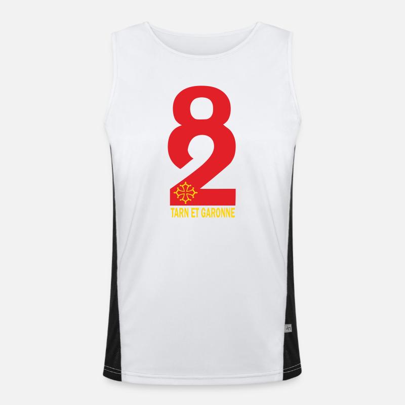 Tarn et Garonne Funktionelles Kontrast-Tank Top für Männer 