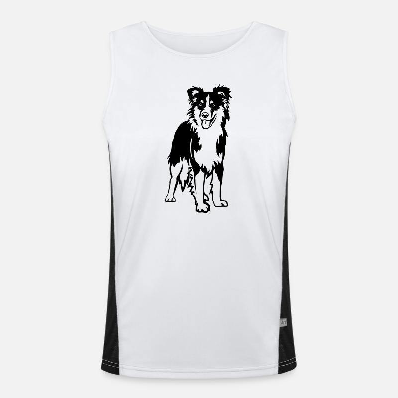 Australian Shepherd Funktionelles Kontrast-Tank Top für Männer 