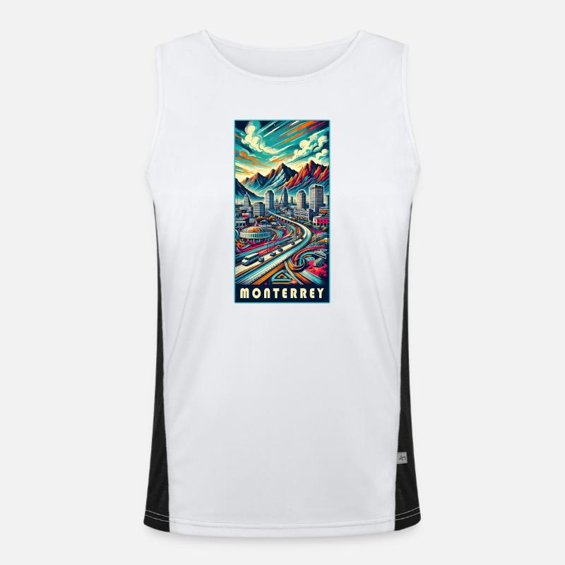 Conception de voyage à Monterrey et à Mexico Débardeur respirant contrasté Homme 