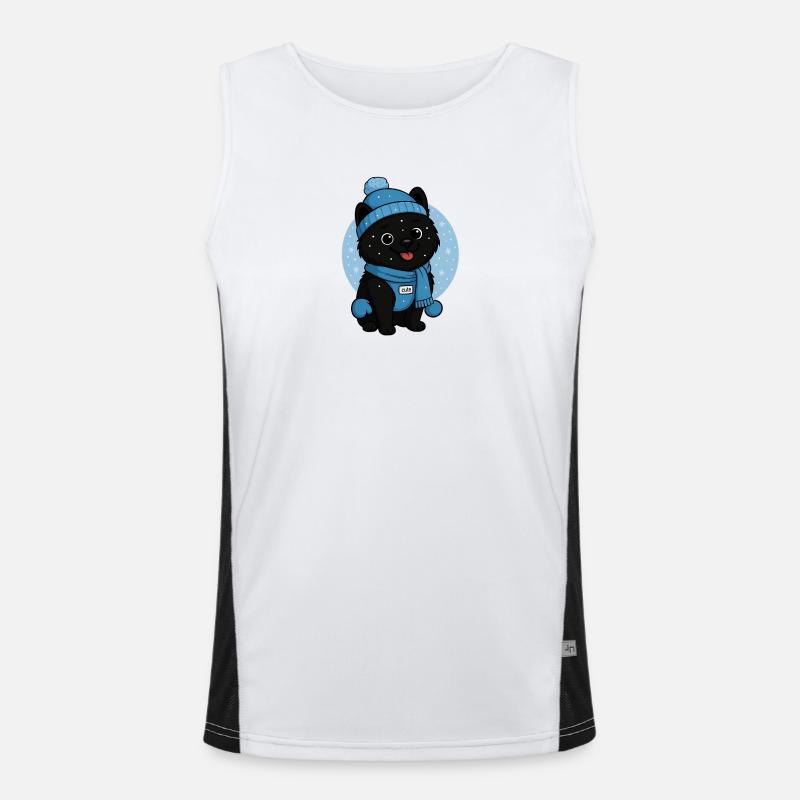 Chien câlin Magie de l’hiver Débardeur respirant contrasté Homme 