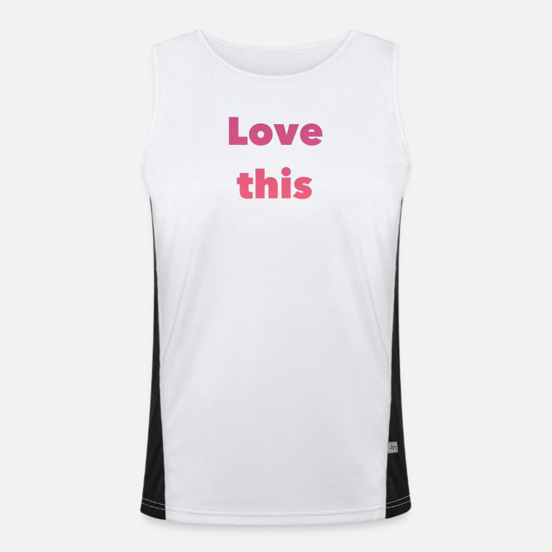 Love this gradient typography Men's Functional Contrast Tank Top 