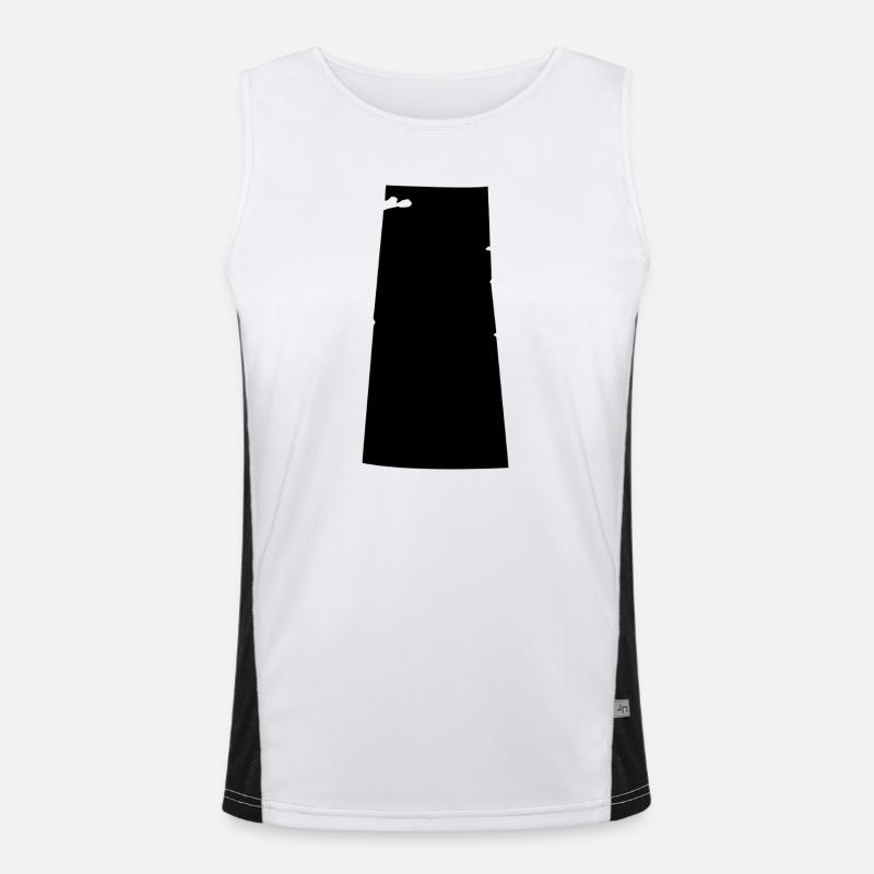 Saskatchewan-Karte Funktionelles Kontrast-Tank Top für Männer 