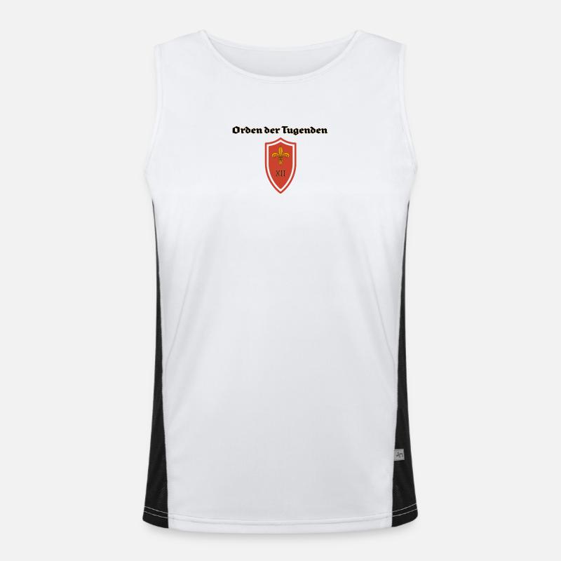 Orden der Tugenden Schild Funktionelles Kontrast-Tank Top für Männer 