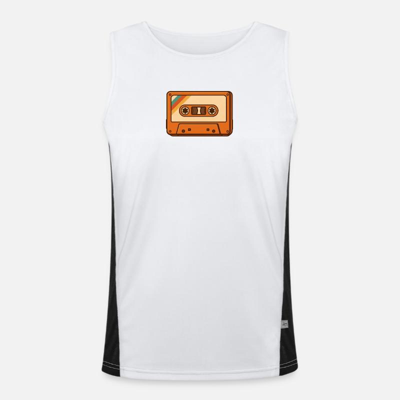 Retro Kassette  Funktionelles Kontrast-Tank Top für Männer 