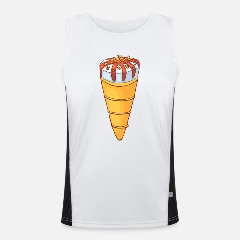 Eis Speiseeis Eiskrem Eiscreme Kugeleis Eisbecher Funktionelles Kontrast-Tank Top für Männer 