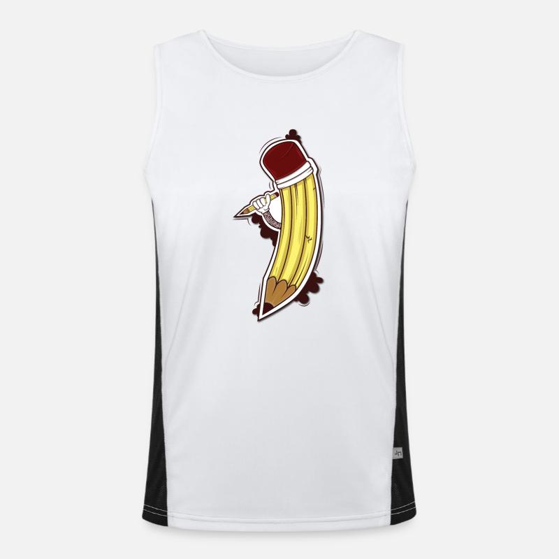 Ein Bleistift bringt einen Bleistift Funktionelles Kontrast-Tank Top für Männer 