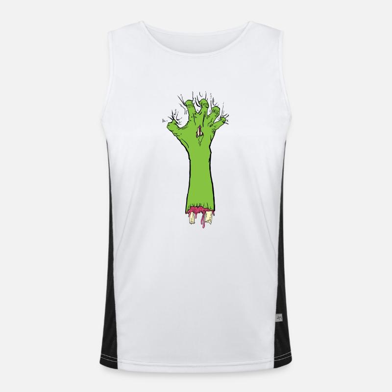 Zombie Greifer Funktionelles Kontrast-Tank Top für Männer 