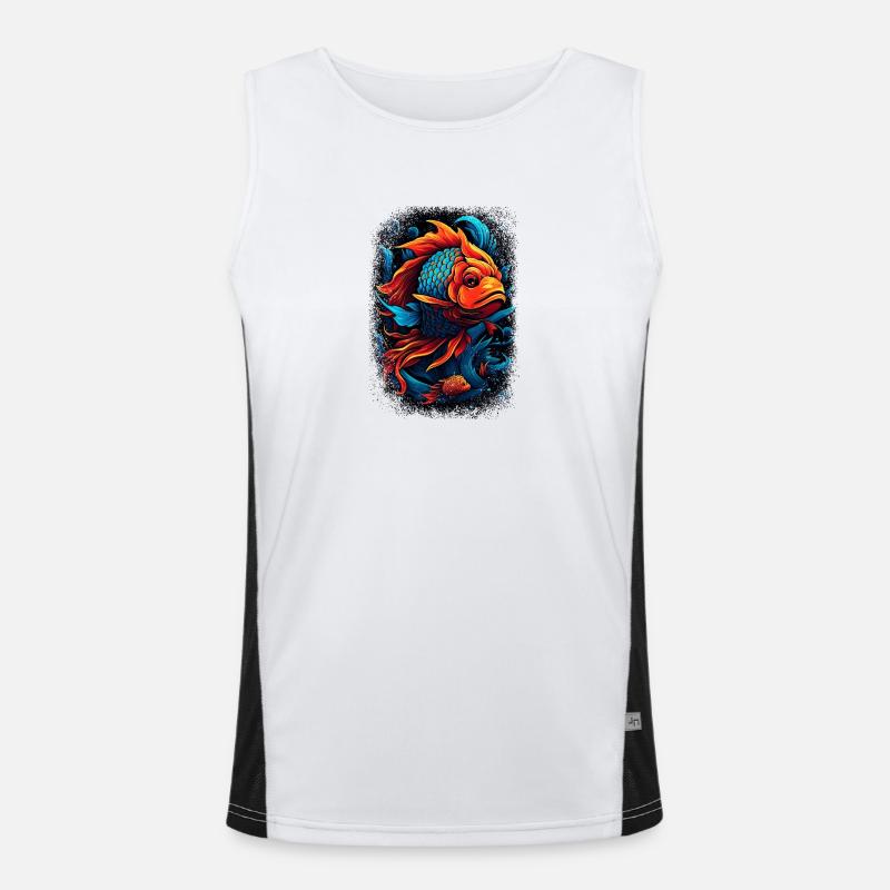 Frequent Readers Comics Statement Animal - Men's Functional Contrast Tank Top - white/black