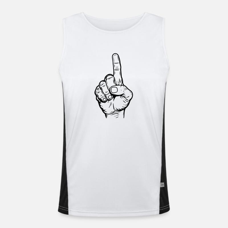 Zeigefinger Funktionelles Kontrast-Tank Top für Männer 