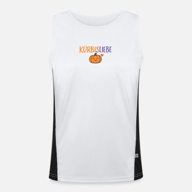 Pumpkin Love Comic Design Men's Functional Contrast Tank Top 