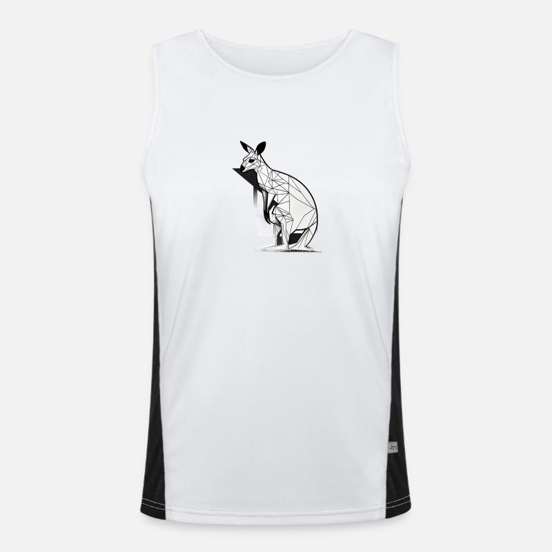 Känguru Funktionelles Kontrast-Tank Top für Männer 