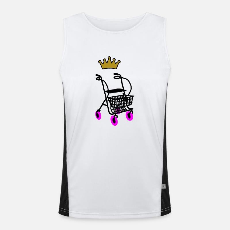 Rollator Queen Funktionelles Kontrast-Tank Top für Männer 