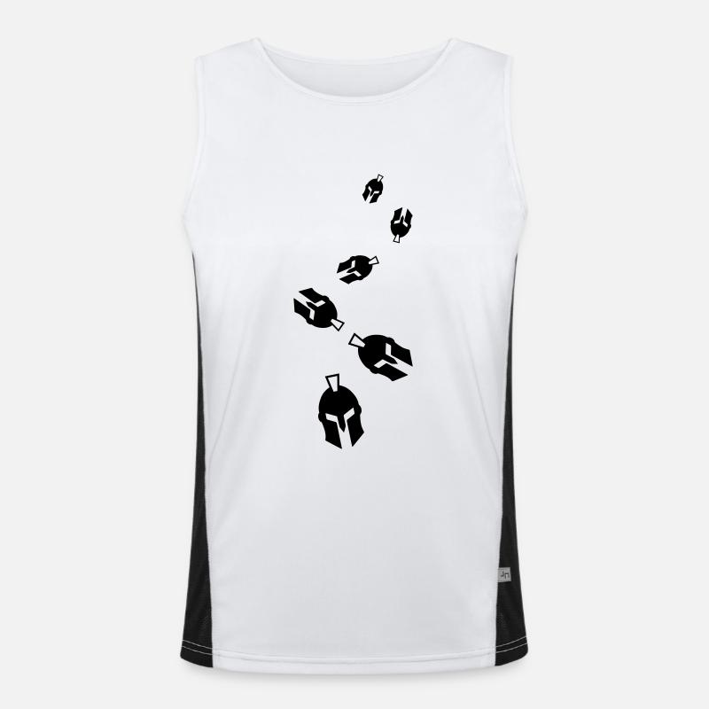 Spartaner Helm Funktionelles Kontrast-Tank Top für Männer 