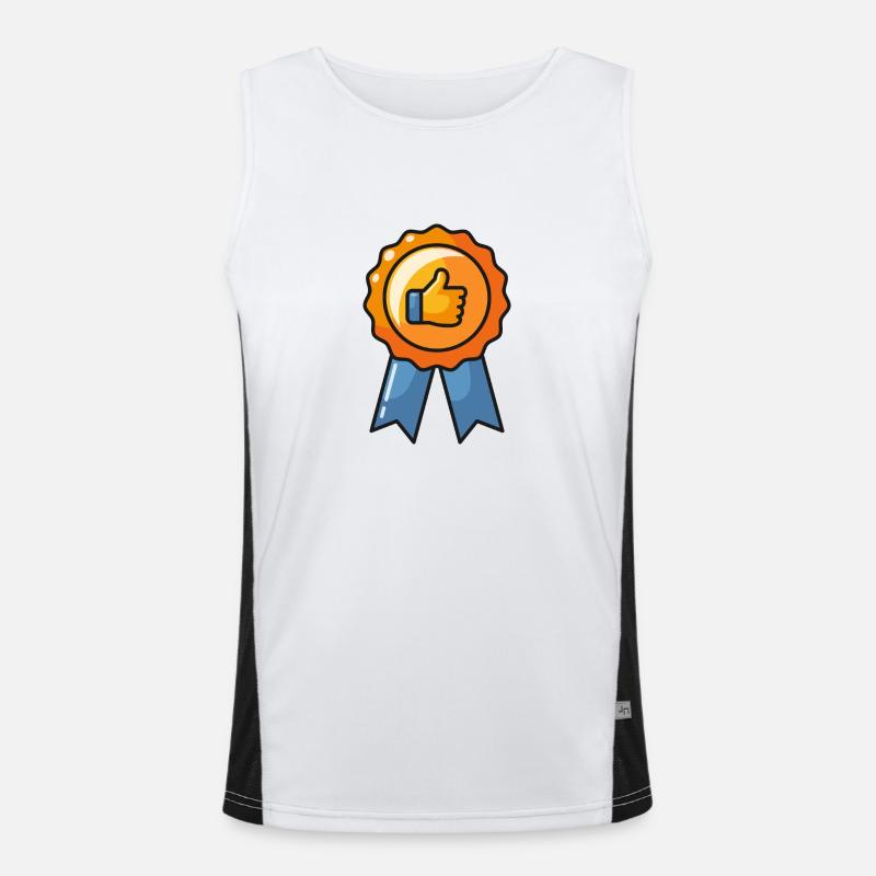 Medal thumbs up Men's Functional Contrast Tank Top 