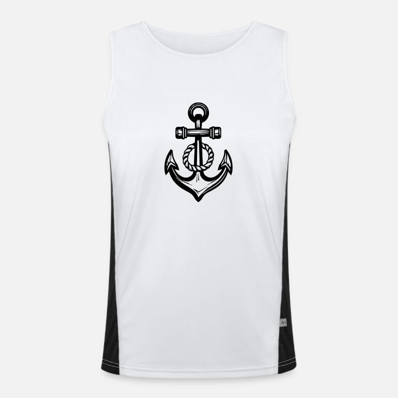 Anker Boot Schiff Nautik Funktionelles Kontrast-Tank Top für Männer 