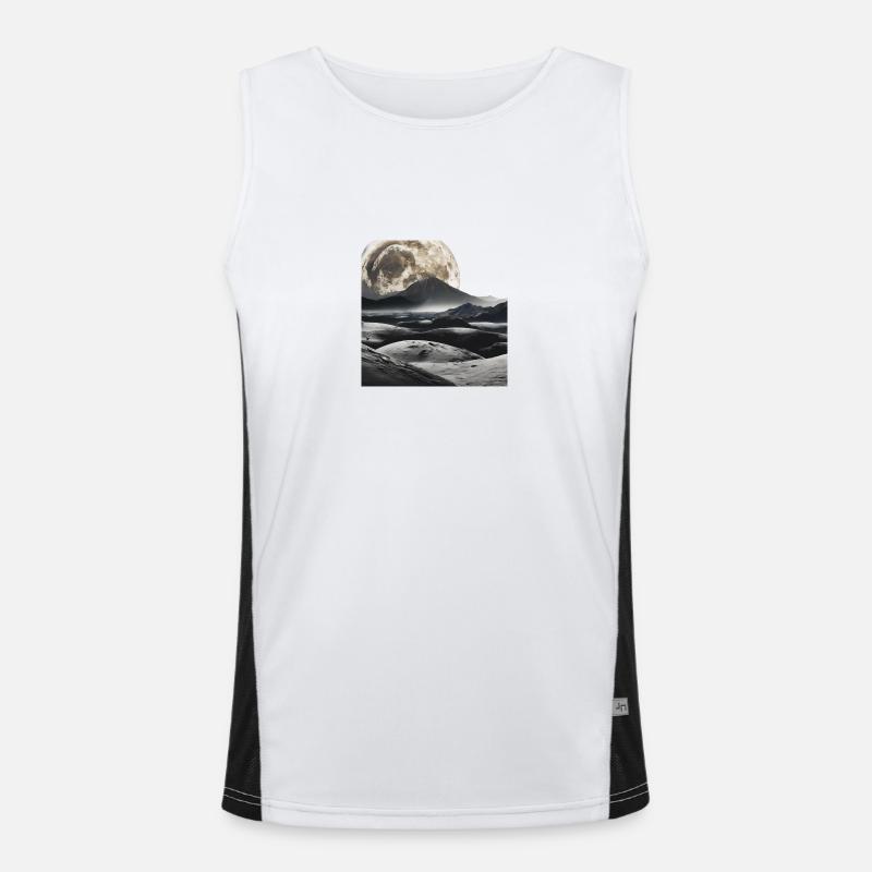 Lunar Magnificence: An Earthly Celebration Men's Functional Contrast Tank Top 